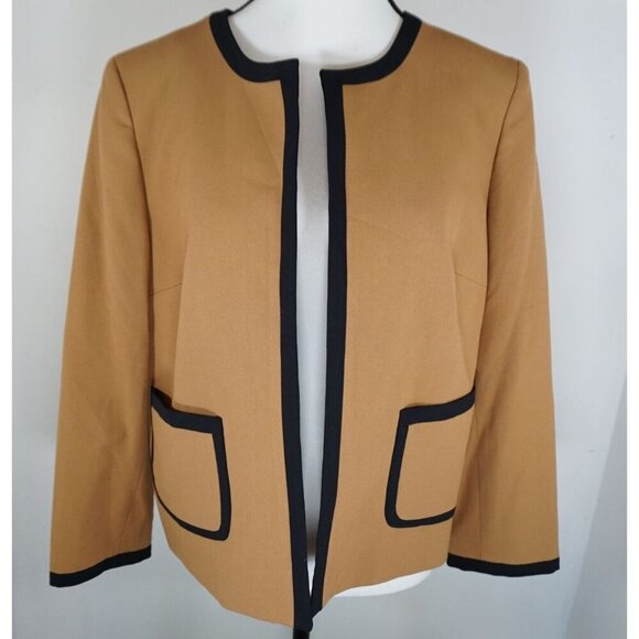 Nine West Women's Ponte Neck Jacket w/ Trimming Detail - Size 8 - Picture 4 of 16